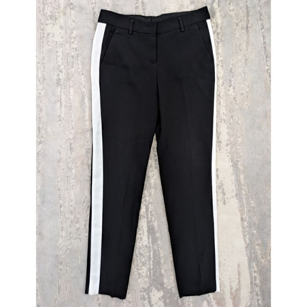 Aritzia Babaton Women's Dexter Trousers with side stripe- Black/White Size 0